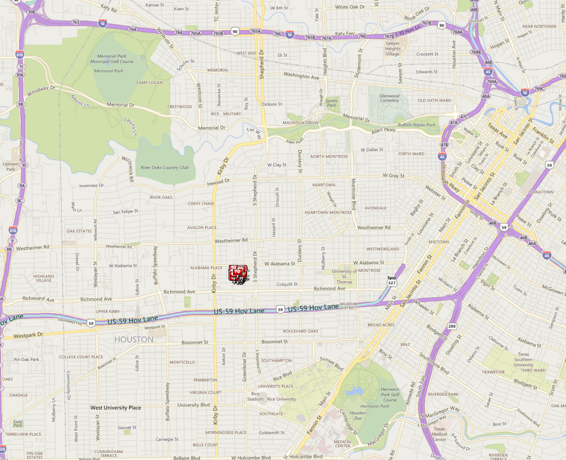 Alabama Place Houston map