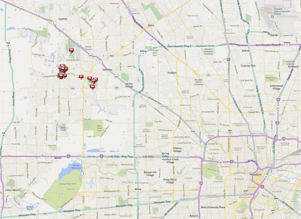 Copperfield houston map