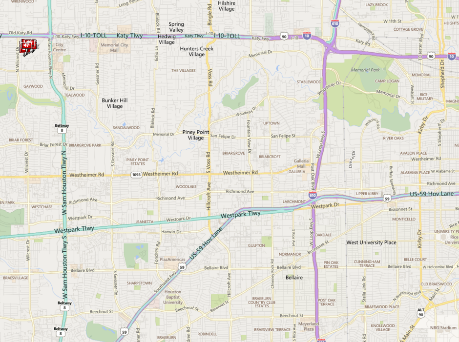 Memorial Valley Houston map