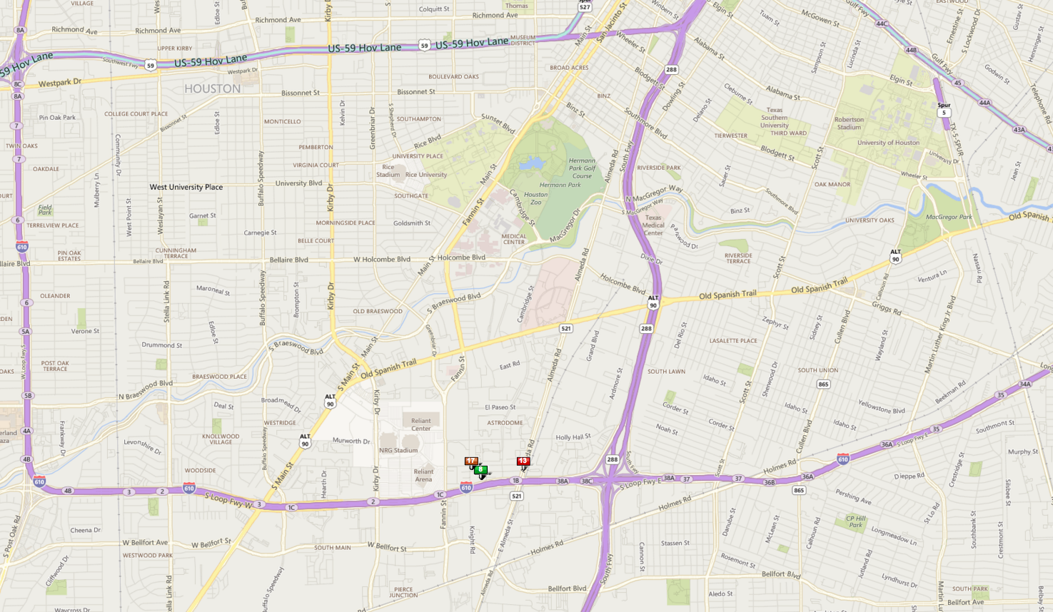 Naomi Patio Homes Houston map